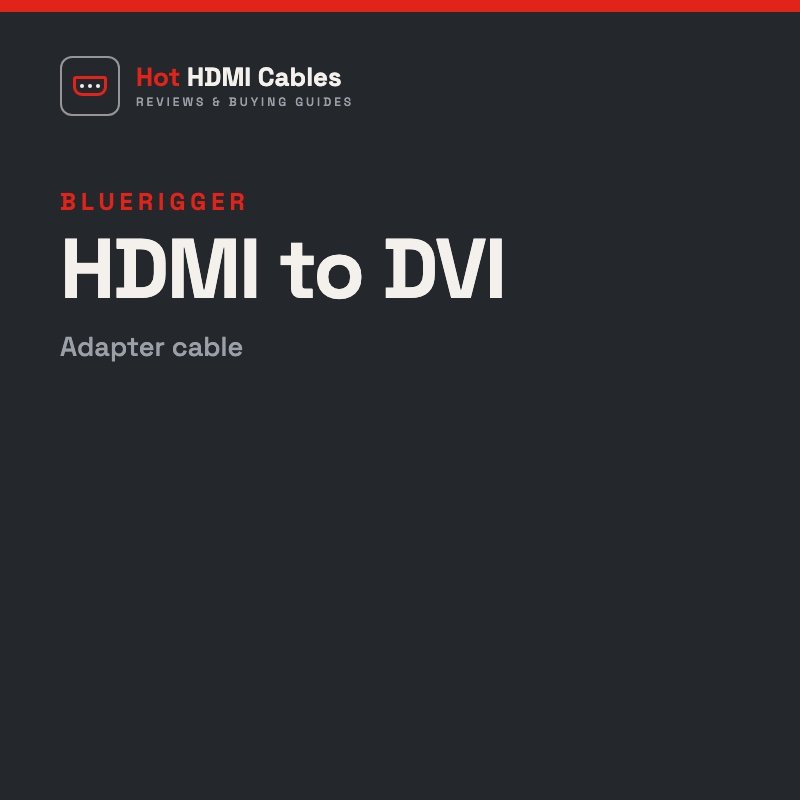 BlueRigger HDMI to DVI: Adapter cable