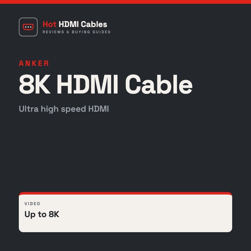 Anker 8K HDMI Cable: Ultra high speed HDMI, video Up to 8K
