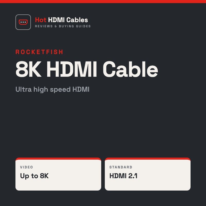 Rocketfish 8K HDMI Cable: Ultra high speed HDMI, video Up to 8K, standard HDMI 2.1